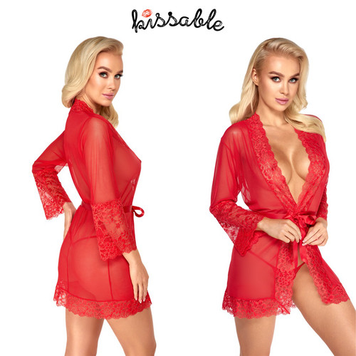Sexy kimono rete rossa - rete,