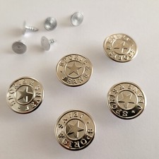 5 bottoni di ricambio per jeans senza cucire in metallo rimo