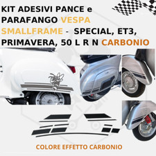 KIT COMPLETO ADESIVI 50 SPECIAL VESPA R L N 125 PRIMAVERA ET3 PIAGGIO - CARBONIO