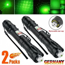 2x Penna Comando Esterno Verde 800m 532nm Lampada a Penna e Kit Batteria per Torce
