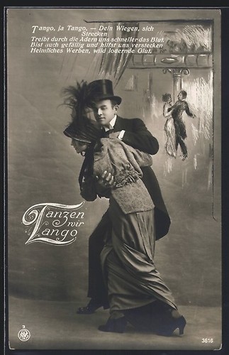 Cartolina balliamo tango - balliamo,