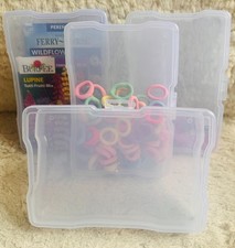 Small plastic storage boxes