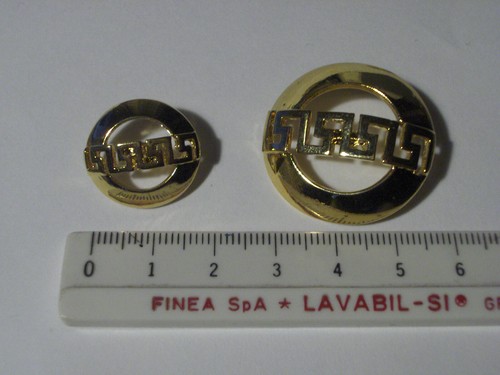 Bottone color oro greca stile - bottone,