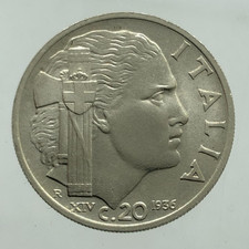 20 Centesimi IMPERO  1936 periziata FDC  NIP R2 !