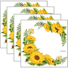  4 Pcs Vetrofanie Fiori Adesivi Della Parete Stanza Murali Soggiorno