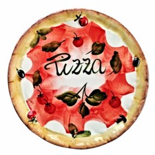 Piatto pizza ceramica dipinto