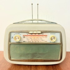 RADIO VINTAGE AKKORD PINGUIN U58 1958 A VALVOLE D’EPOCA PELLE BICOLORE RARA