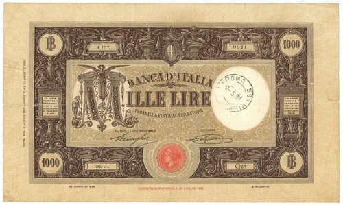 1000 lire barbetti - 1000, m