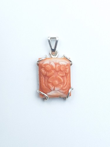 Ciondolo cameo vero corallo - ciondolo,