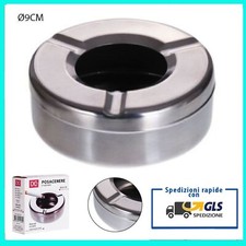 POSACENERE PORTACENERE IN ACCIAIO ROTONDO PER BAR PUB RISTORANTE ESTERNO PUB 