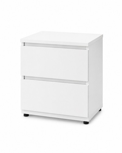 Comodino cassetti bianco - comodino,