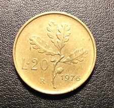 1976 Italy 20 Lire Coin
