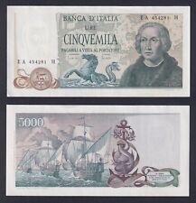 Banconota Italia 5000 lire Colombo 2° Tipo 1971 P.-102a SUP/AU