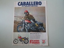 advertising Pubblicità 1975 FANTIC CABALLERO 125 REGOLARITA' COMPETIZIONE TX 150
