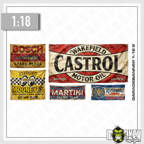 Set banner officina vintage