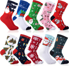 Calze Natalizie 10 Paia, Calzini Natalizi Donna Uomo 39-46, Calzini Natale Diver