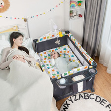 Culla Portatile per Bambini Con Tavolino Pannolino Borsa Di Stoccaggio Giocattol