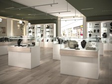 Vetrina angolare in cristalli