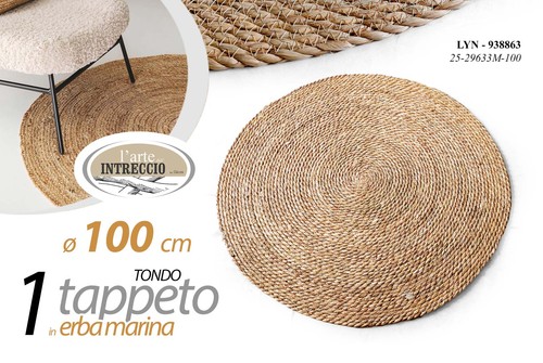 Tappeto rotondo erba marina