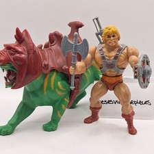 Vtg HE-MAN & BATTLE CAT Motu