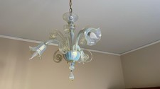 Lampadario in vetro di Murano usato a 3 luci