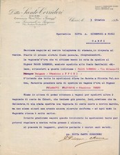 Fattura Commerciale Brescia Chiari Santo Corridori Vini Uve1919