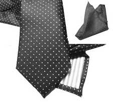 CRAVATTA nera uomo A POIS