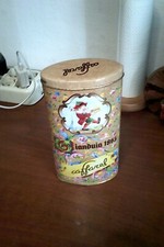 scatola vintage in latta con coperchio CAFFAREL GIANDUIA  anni 90 ,h cm 23 leggi