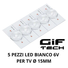 5 PZ LED SMD 6V RICAMBIO TV RIPARAZIONE SOSTITUZIONE STRISCIA RETROILLUMINAZIONE