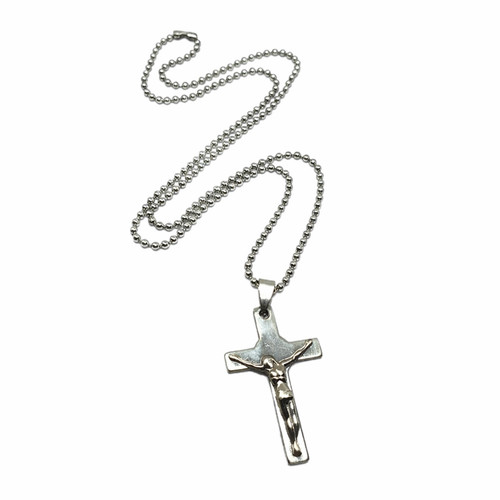 Ciondolo croce acciaio inox - ciondolo,