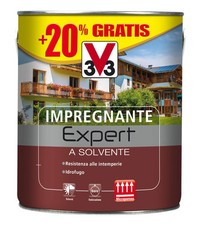 IMPREGNANTE A SOLVENTE IDROREPELLENTE V33 "EXPERT" NOCE SCURO 2,5 LT