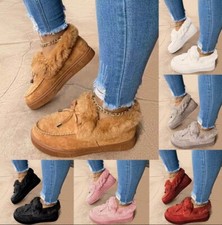 Scarpe Donna Invernali Neve Pelliccia Pelo scarponcini caldi casual stivaletti