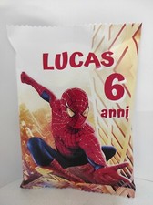 25 pz Spiderman PATATINE 25gr personalizzate con nome e anni festeggiato gadget 