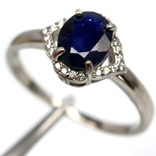 Anello zaffiro blu