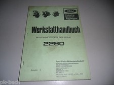 Manuale Officina Forklift Muletto Ford Benzina Motore 2260 Stand 08/1970
