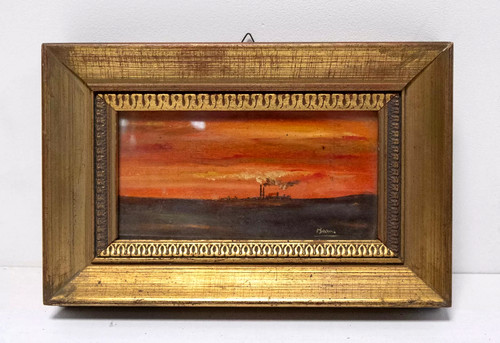 Quadro antico olio tela - quadro,