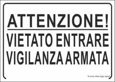 CARTELLO SEGNALETICO -