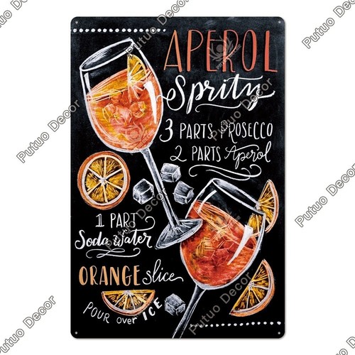 Insegna latta metallo aperol - metallo,
