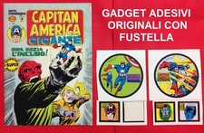 CAPITAN AMERICA N.13 GIGANTE 4/1981 CORNO BUONO GADGET ADESIVI ORIGINALI CON FU.