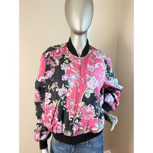 Bomber floreale in seta - 🌸,
