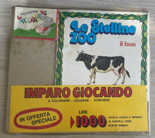 IMPARO GIOCANDO ED.LE STELLE+FAVOLA PINOCCHIO+PASTELLI,ALBUM,BLISTERATO ANNI 70