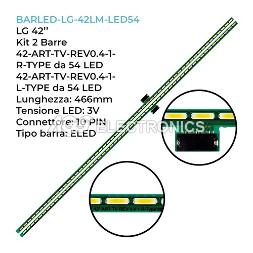 Kit barre strip led tv - strip, 54