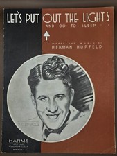 1932 Spartiti Vintage-SPEGNIAMO LE LUCI-E ANDIAMO A DORMIRE-Rudy Vallee