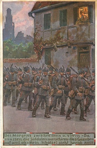Wwi soldati tedeschi - soldati, marcia