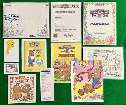 Teddy ruxpin fan club 1985 - teddy,