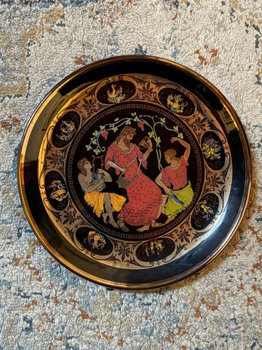 Piatto greco vintage decorato