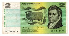 AUSTRALIA - BANCONOTA DA 2 DOLLARI ANNI 80s