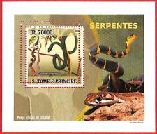 A4444 - SAO TOME & PRINCIPE - ERROR MIPERF, blocco speciale: 2008, serpenti
