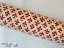 CARTONAGGIO DECORAZIONE - Rotolo carta adesiva 49 cm x 3 metri - Giglio rosso