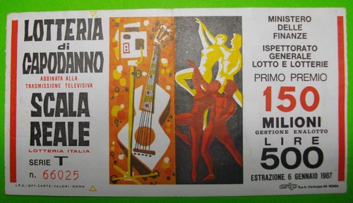 BIGLIETTO LOTTERIA ITALIA 6